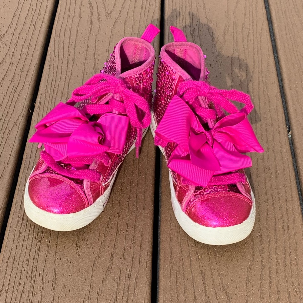 JO JO SIWA GIRLS HIGH TOP SEQUINED SNEAKERS SZ 12